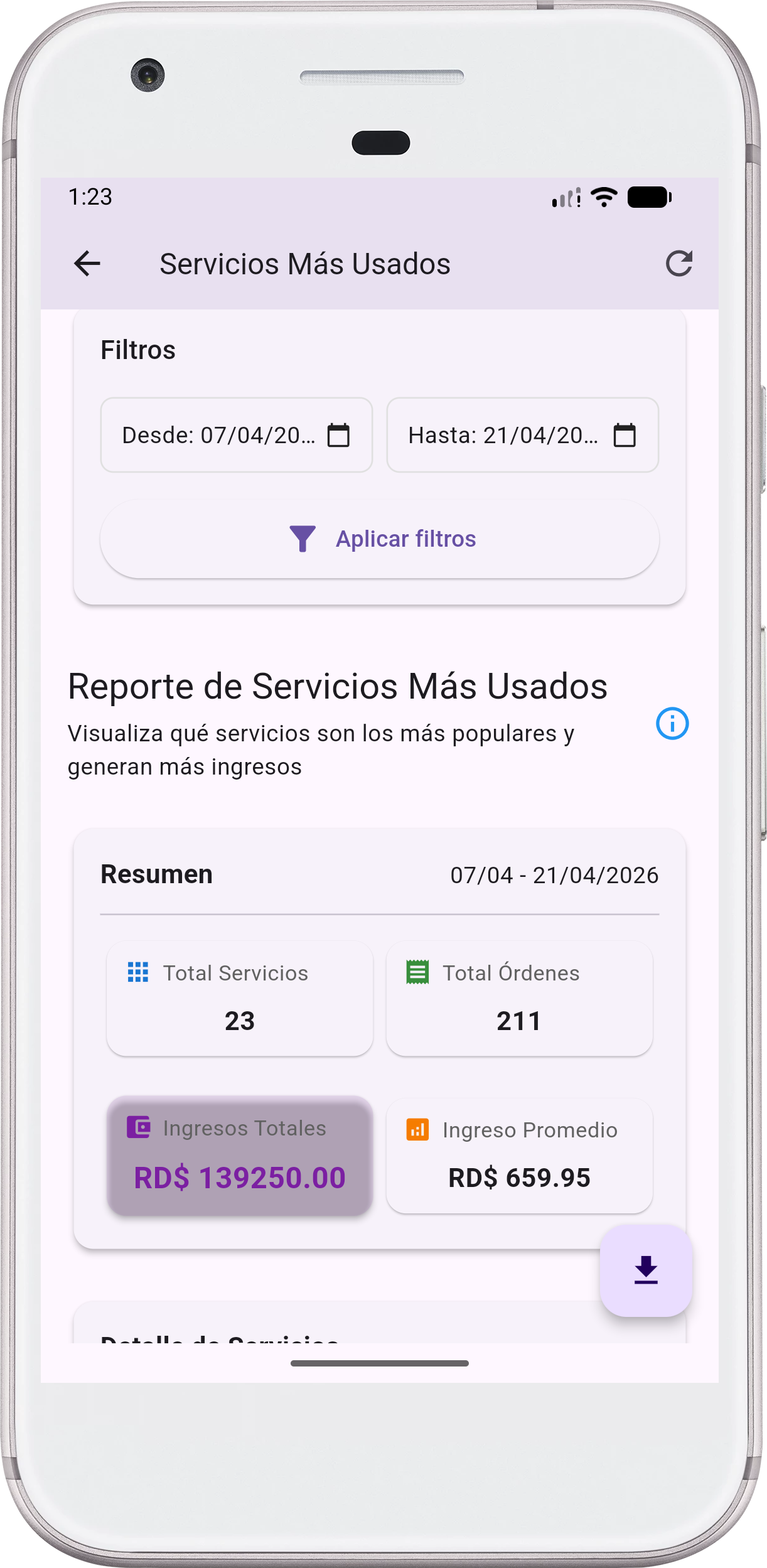 Captura de Sistema para controlar Car Wash